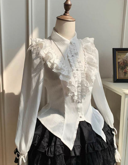 Charlotte Vintage-Style Lantern Sleeve Blouse