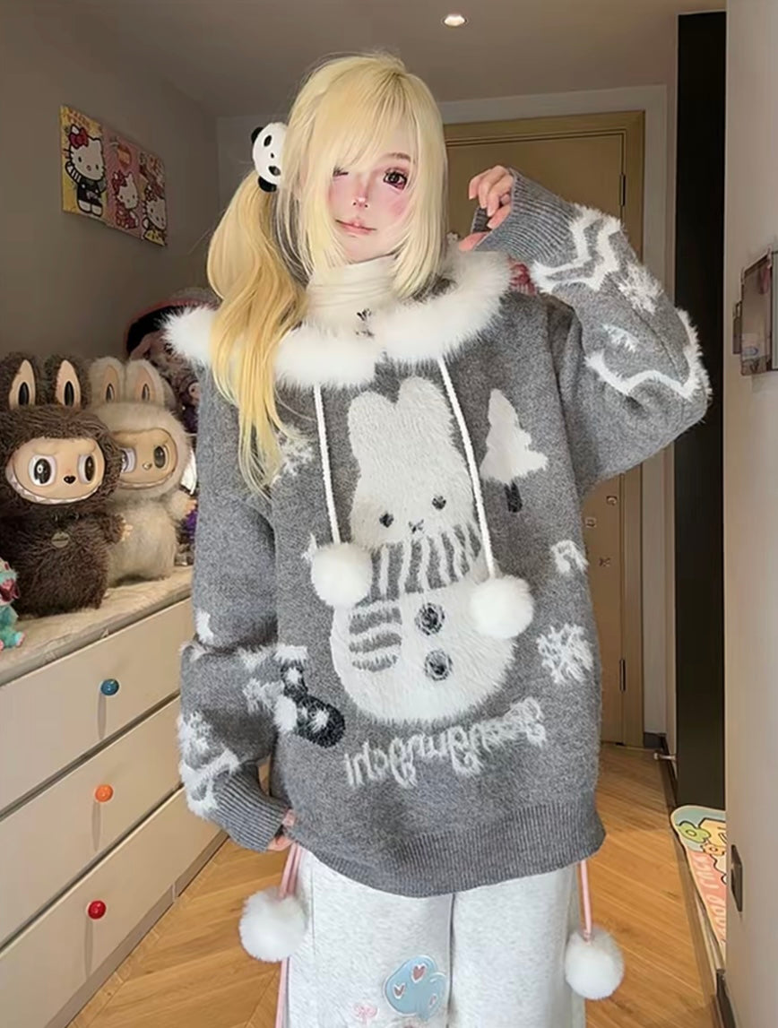 Miffy Hooded Plush Oversized Sweater