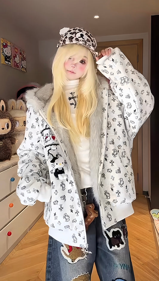 Kawaii Charm Plush Jacket